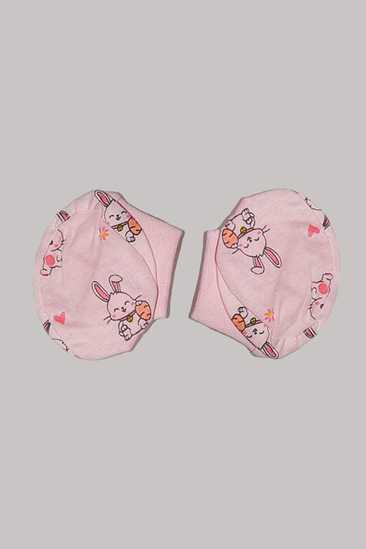 Cotton Booties - Bunny - Pink