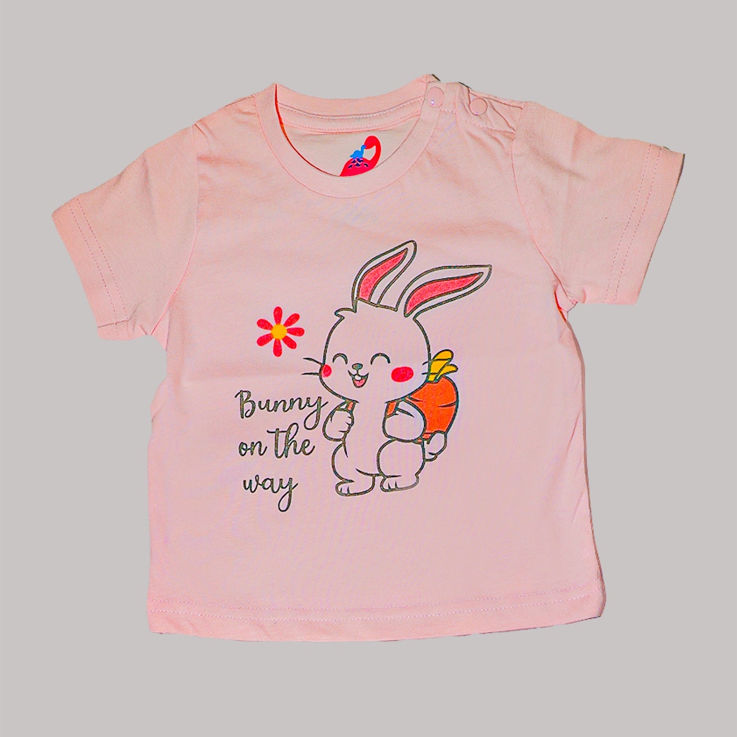 Premium Cotton Baby T Shirt - Comfortable Everyday Wear - Pastel Pink