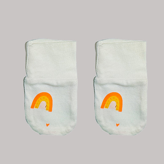 Scratch Free Baby Mittens - 100% Cotton Safe for Newborn