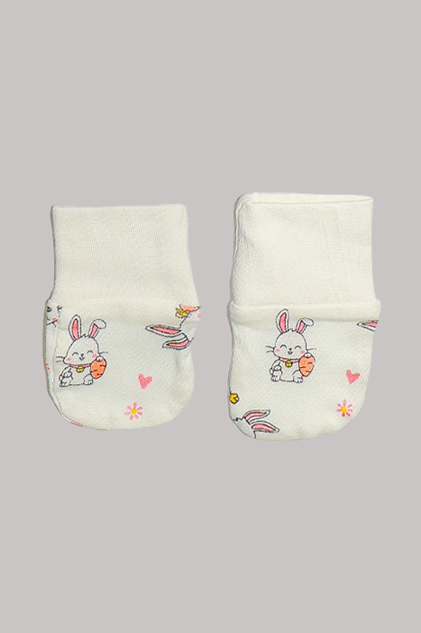 Scratch Free Baby Mittens - 100% Cotton Safe for Newborn