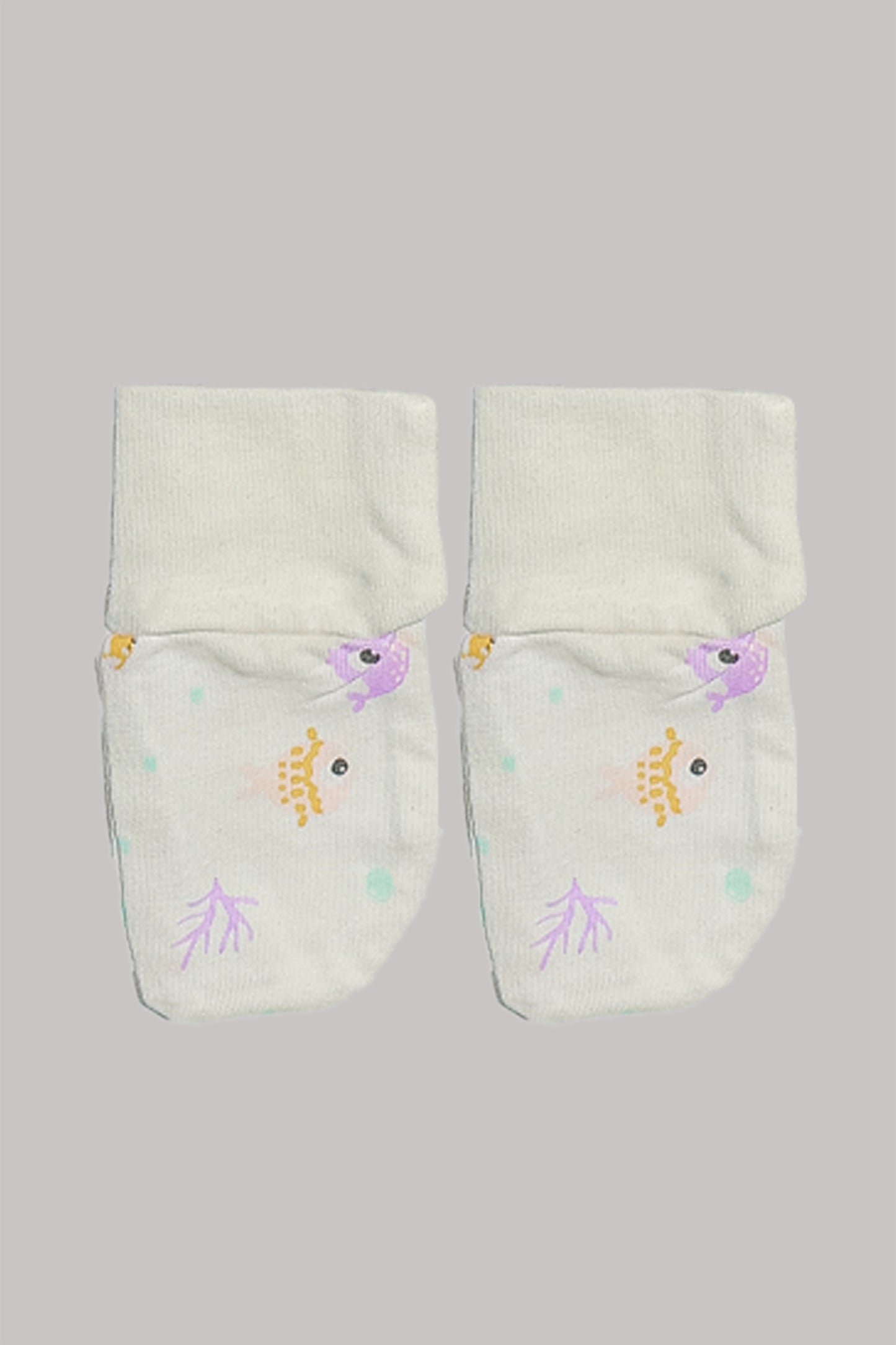 Scratch Free Baby Mittens - 100% Cotton Safe for Newborn