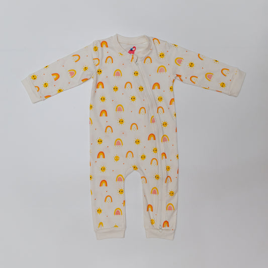 JumpSuit - Premium Cotton - Open Feet for Movement, Play and Sleep